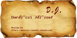 Daróczi József névjegykártya