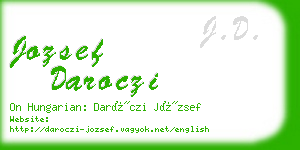 jozsef daroczi business card