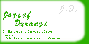 jozsef daroczi business card
